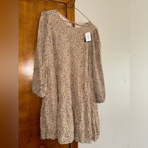 Abercrombie & Fitch leopard print swing dress. Long-sleeve. Never worn!